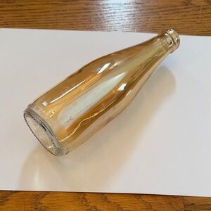 Elegant Iridescent Glass Bottle Vintage Decoration